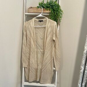 Love Ellie Women's Cream Open Knit Sweater